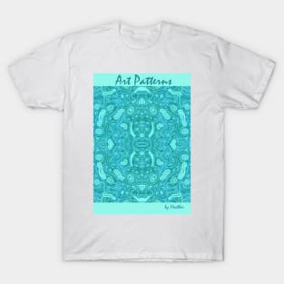 Tangled Pattern 25 in Turquoise Repeating Pattern T-Shirt